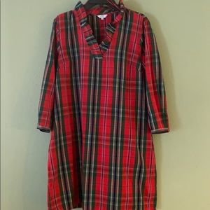 Red plaid dress